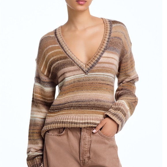 Veronica Beard Sweaters - Veronica Beard Diora Pullover in Desert Khaki Multi